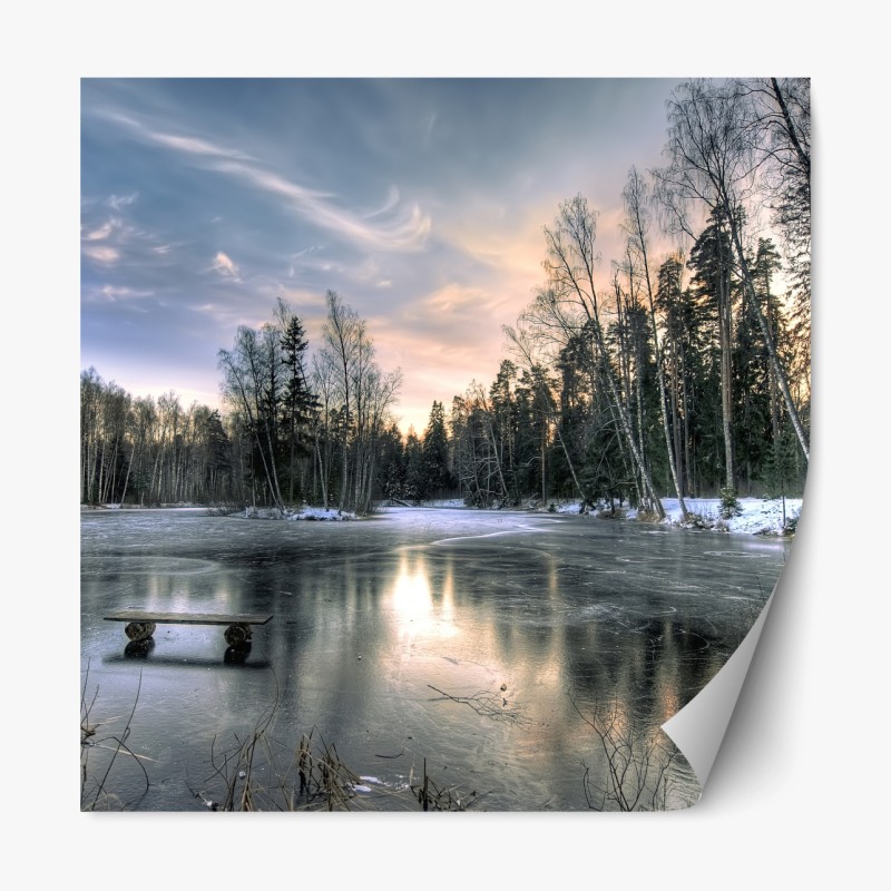 Repositionierbarer Aufkleber goldene reisterrassen im morgenlicht – Wallnifity®