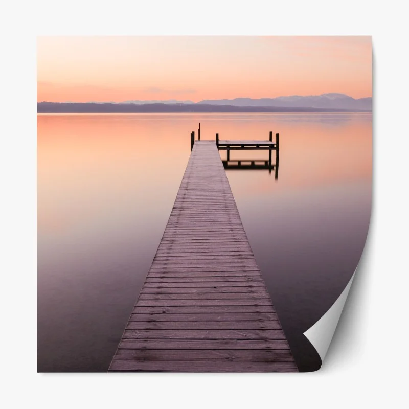 Repositionierbarer Aufkleber sonnenuntergang über Salzburgs skyline – Wallnifity®