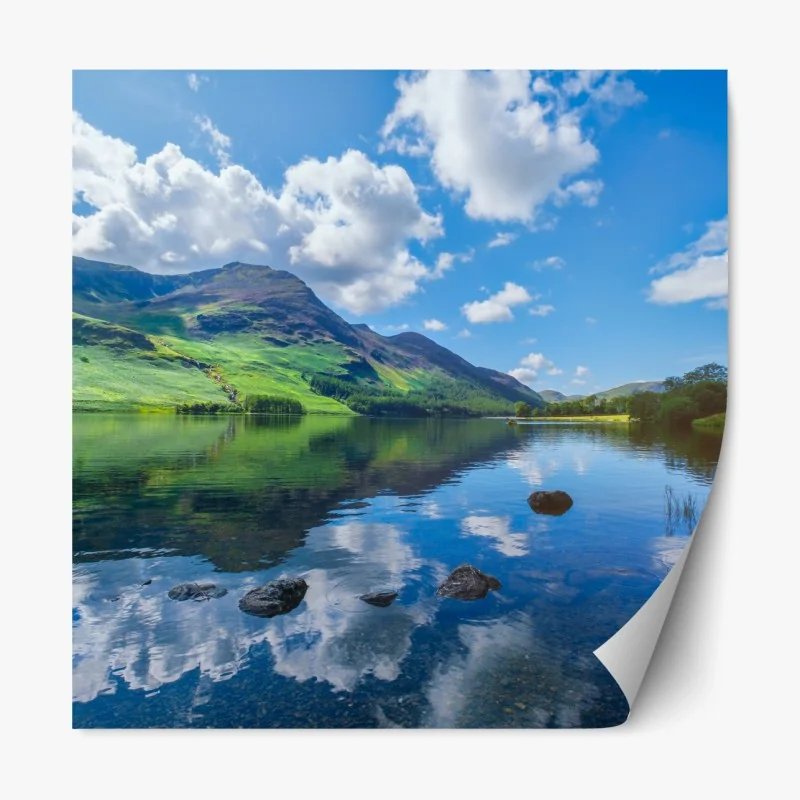 Repositionierbarer Aufkleber luxuriöses goldenes abstraktes wellenmuster – Wallnifity®