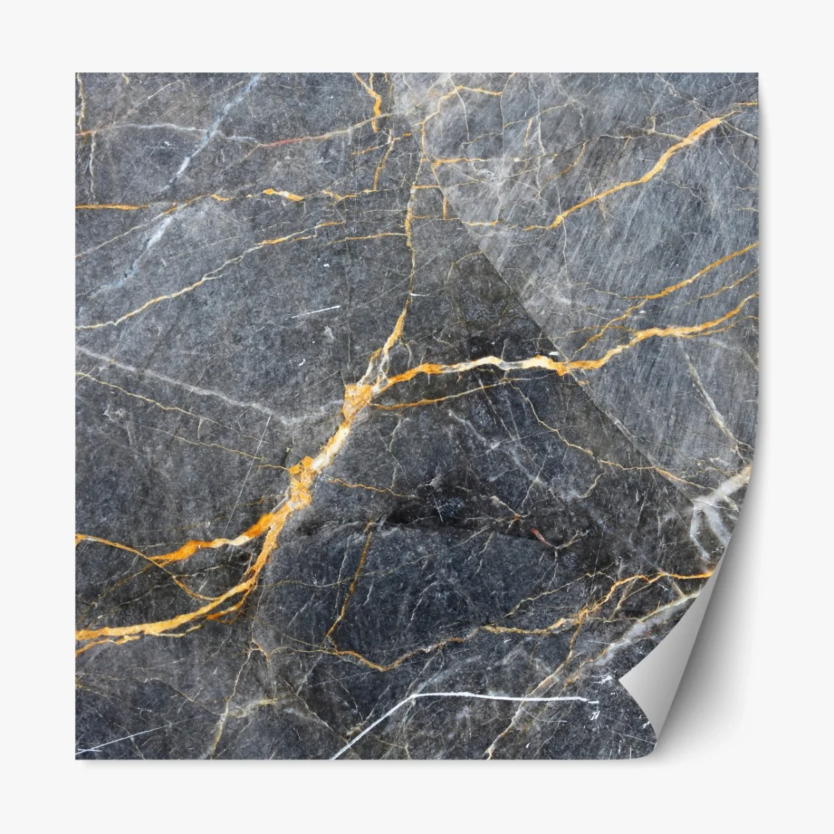 Repositionierbarer Aufkleber dunkelgrauer marmor mit goldenen adern – Wallnifity® Repositionierbarer Aufkleber dunkelgrauer marmor mit goldenen adern – Wallnifity®