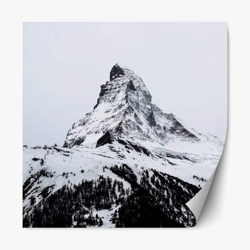 Repositionierbarer Aufkleber aquarell-physische weltkarte – Wallnifity®