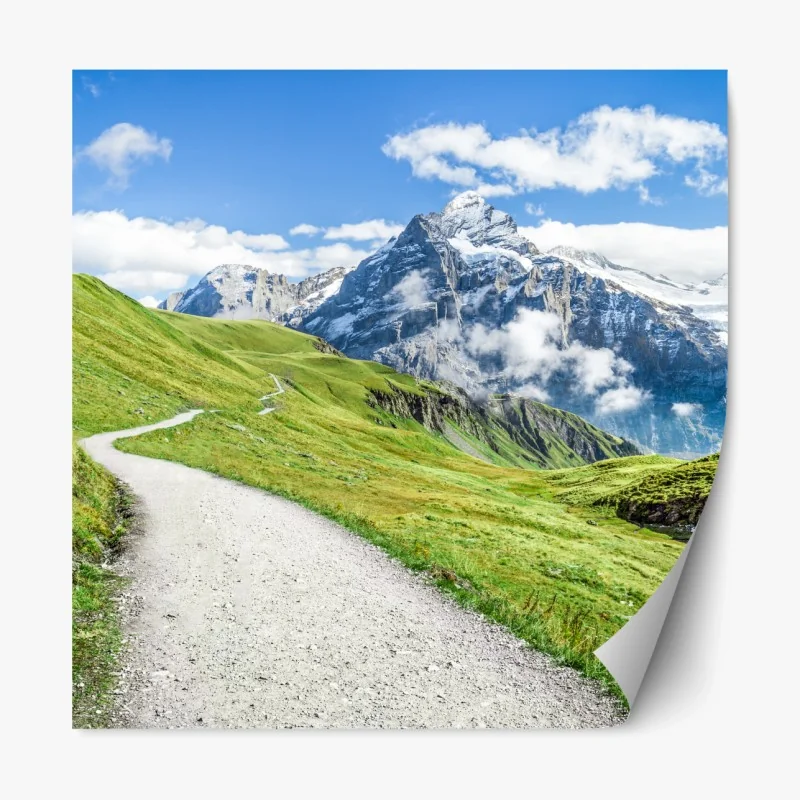 Repositionierbarer Aufkleber alpenwanderweg panorama