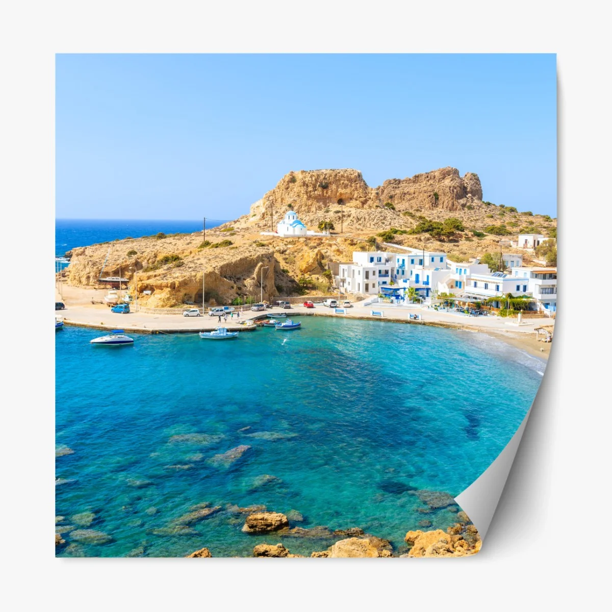 Repositionierbarer Aufkleber bucht Finiki, Karpathos – Wallnifity®