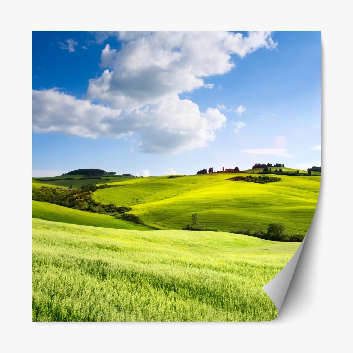 Repositionierbarer Aufkleber Toskana sanfte hügel bei sonnenuntergang – Wallnifity® Repositionierbarer Aufkleber Toskana sanfte hügel bei sonnenuntergang – Wallnifity®