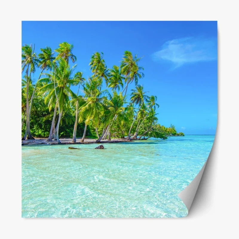 Repositionierbarer Aufkleber zarte beige blumenillustration – Wallnifity®