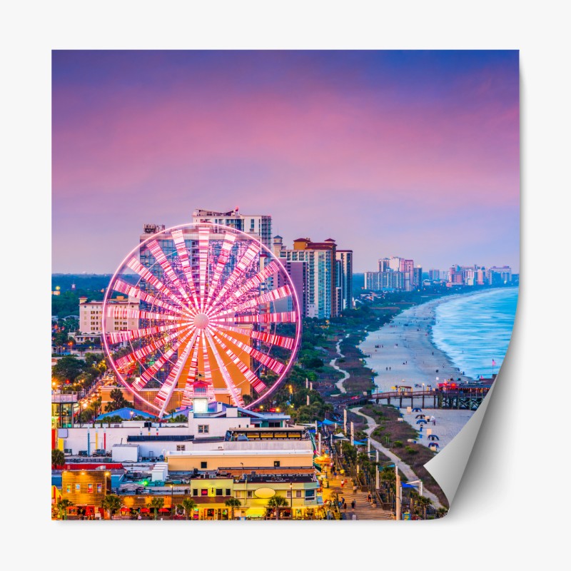 Repositionierbarer Aufkleber Dubai skyline mit Burj Khalifa bei sonnenuntergang – Wallnifity®