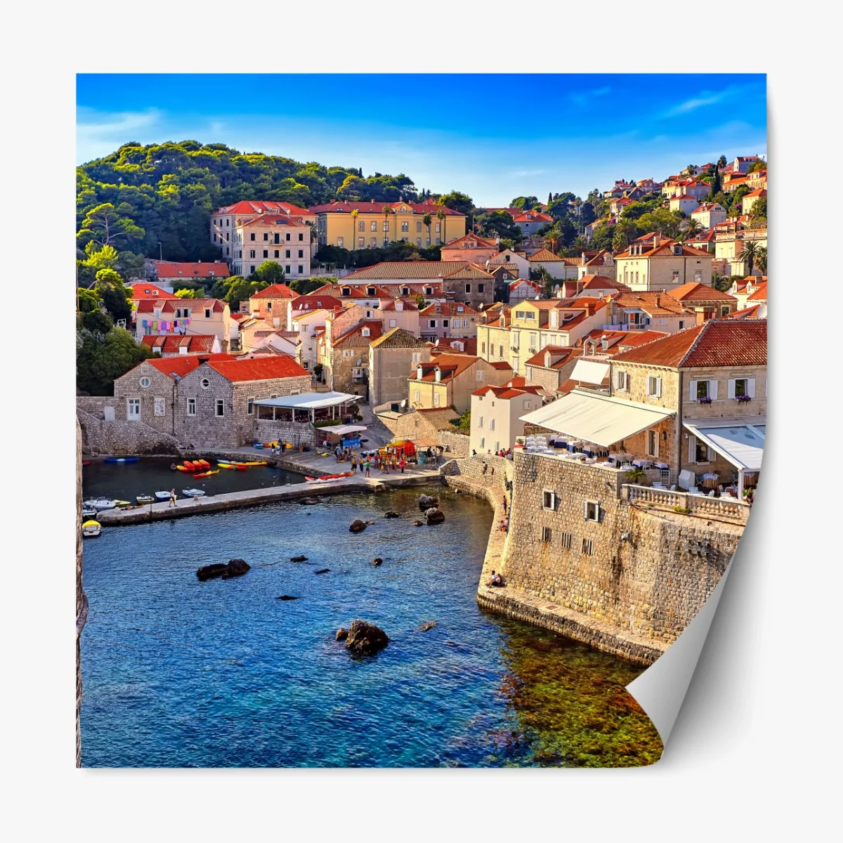 Repositionierbarer Aufkleber Dubrovnik alte stadt am meer – Wallnifity® Repositionierbarer Aufkleber Dubrovnik alte stadt am meer – Wallnifity®