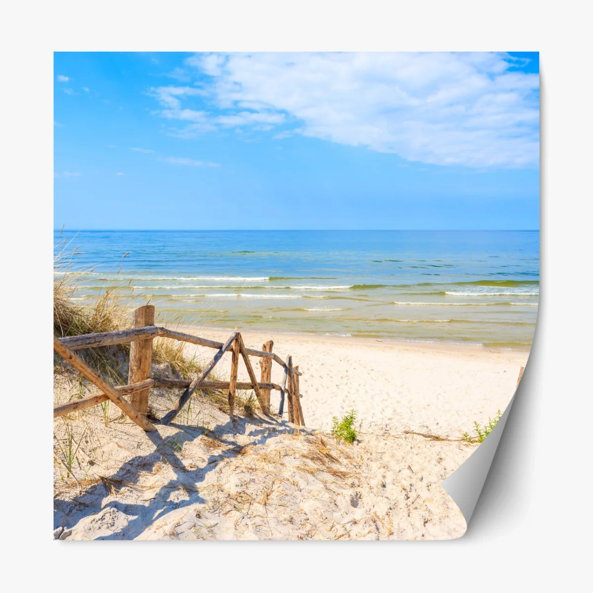 Repositionierbarer Aufkleber zugang zum strand in Lubiatowo, Polen – Wallnifity®