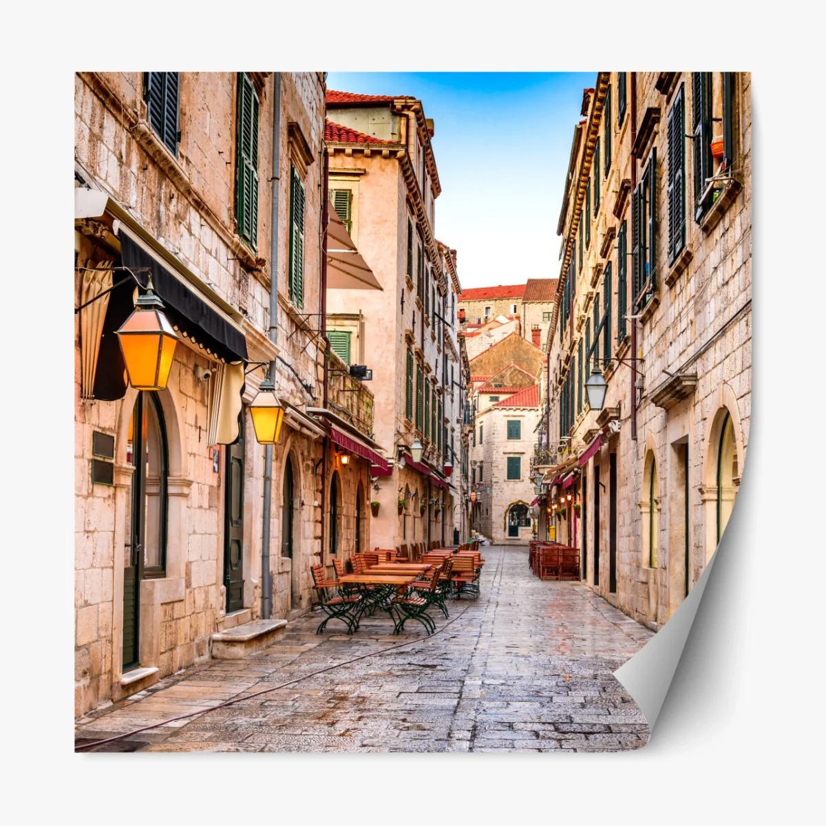 Repositionierbarer Aufkleber Dubrovnik altstadtgasse – Wallnifity®