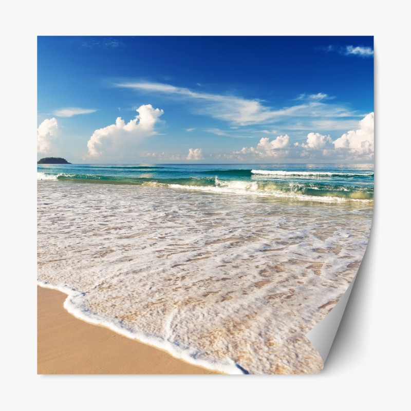 Repositionierbarer Aufkleber strand Karon, Phuket morgendliche ruhe