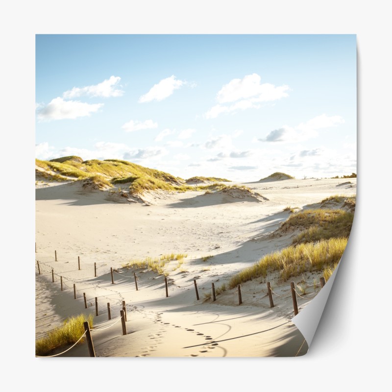 Repositionierbarer Aufkleber ruhige dünen im Slowinski Nationalpark