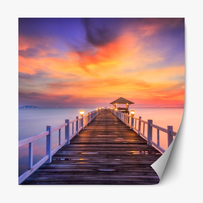 Repositionierbarer Aufkleber elefantenherde vor Kilimandscharo – Wallnifity®