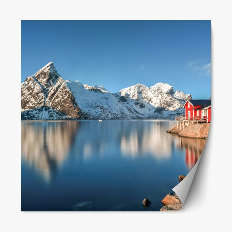 Repositionierbarer Aufkleber ruhiger alpensee – Wallnifity®