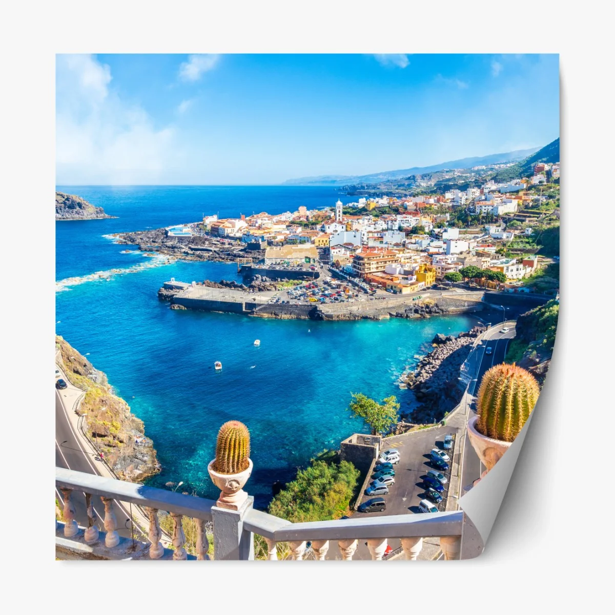 Repositionierbarer Aufkleber Garachico küstenpanorama, Teneriffa – Wallnifity®