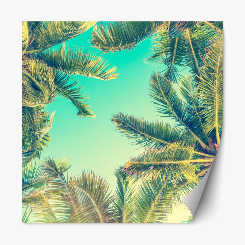 Repositionierbarer Aufkleber pastell türkis marokkanisches fliesenmuster – Wallnifity®