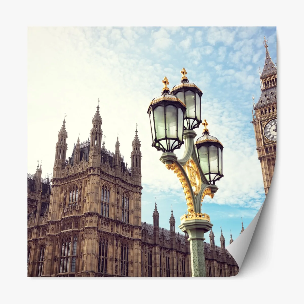 Repositionierbarer Aufkleber Big Ben und Westminster-Palast in London – Wallnifity®