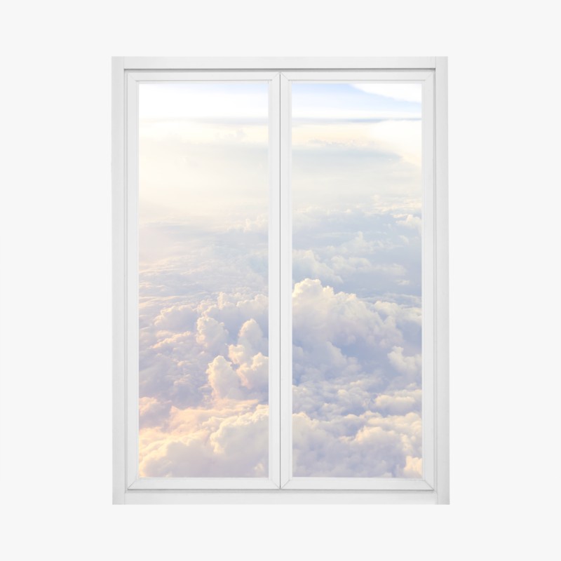 Fensteraufkleber wanderpfad bei sonnenuntergang in Bieszczady – Wallnifity®