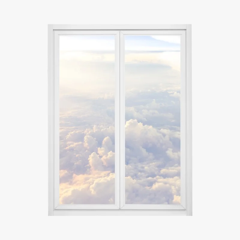 Fensteraufkleber goldene linien berglandschaft auf dunkelblauem hintergrund – Wallnifity®