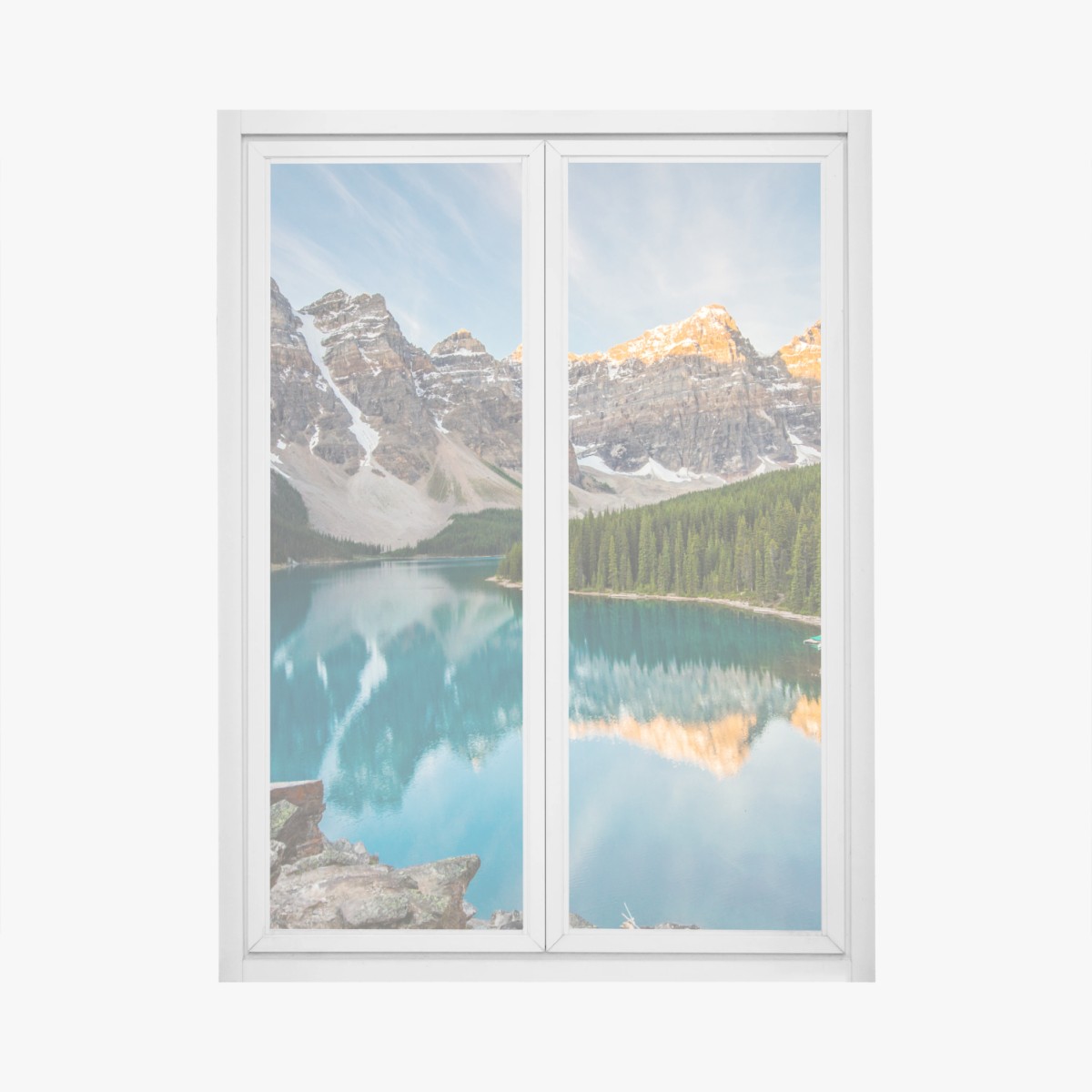 Fensteraufkleber alpensee im morgenlicht – Wallnifity® Fensteraufkleber alpensee im morgenlicht – Wallnifity®