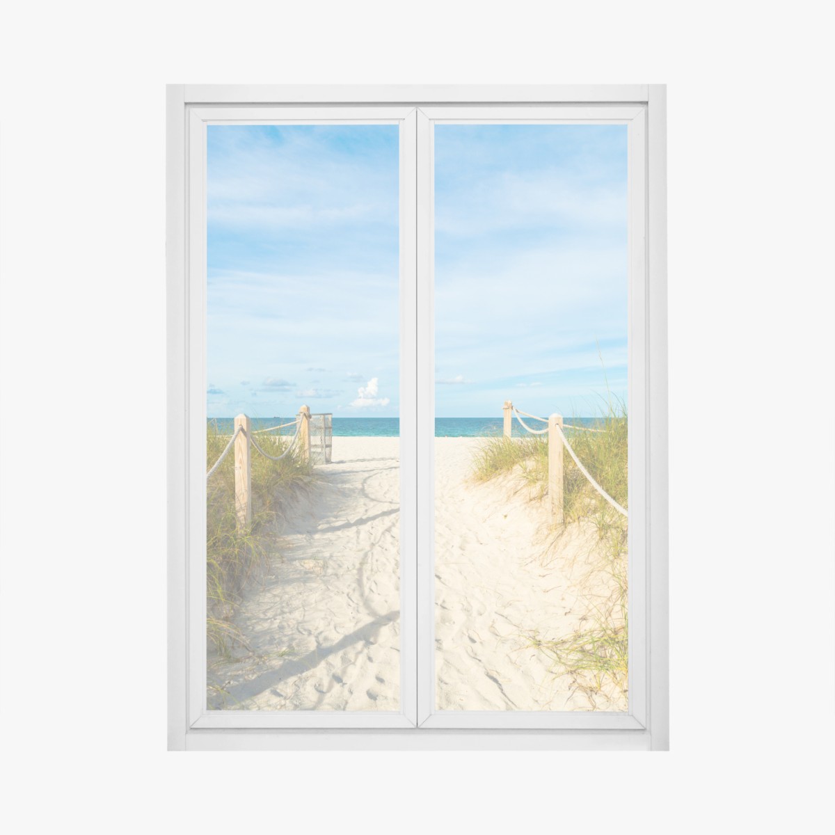 Fensteraufkleber weg zum strand in Miami – Wallnifity® Fensteraufkleber weg zum strand in Miami – Wallnifity®