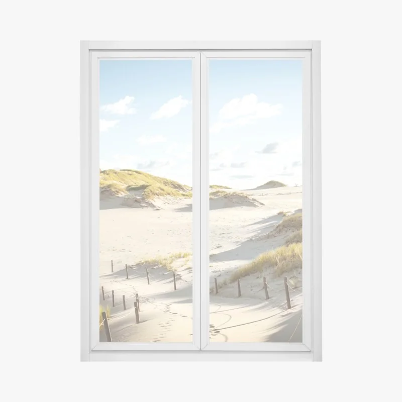 Fensteraufkleber pastell tropisches botanisches muster mit kranichen – Wallnifity®