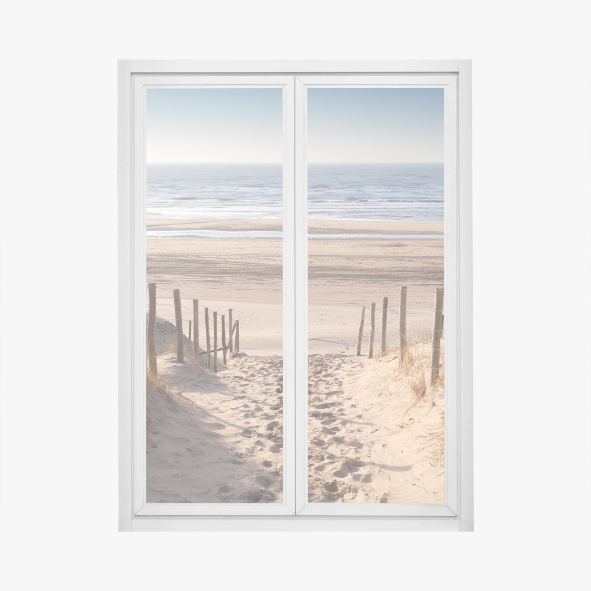 Fensteraufkleber sonniger weg zur Nordsee – Wallnifity®