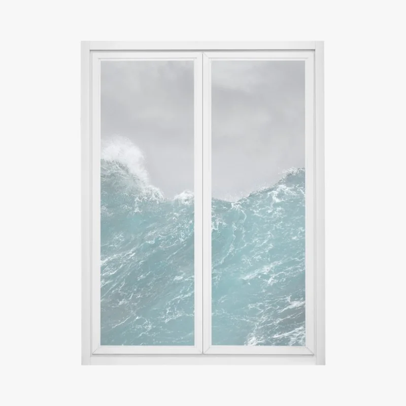 Fensteraufkleber neonpink flüssige abstraktion – Wallnifity®