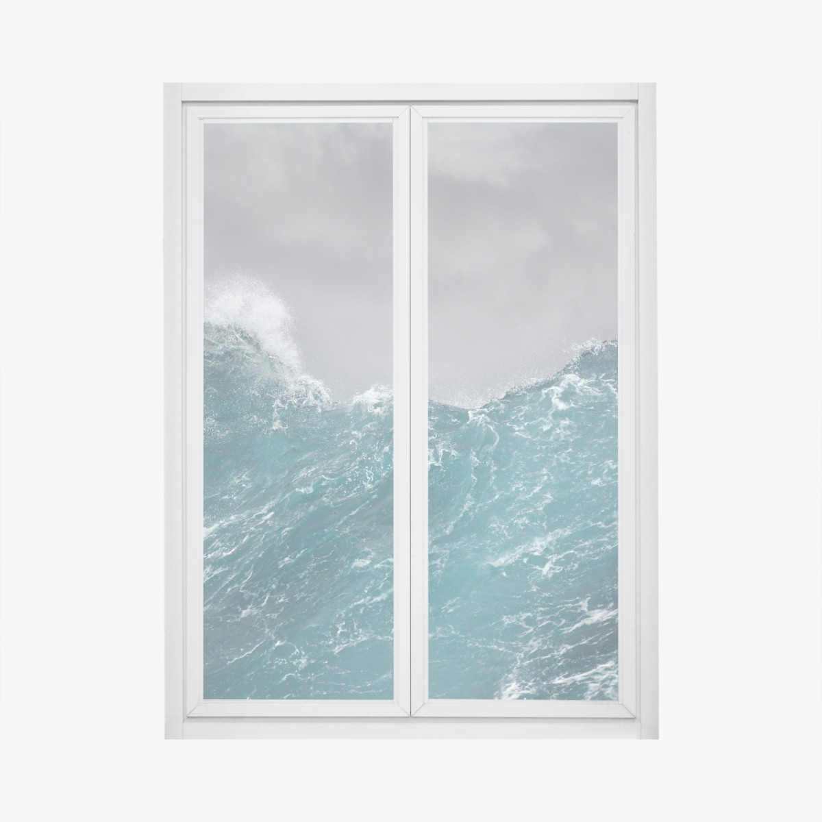 Fensteraufkleber turbulente türkisfarbene ozeanwellen – Wallnifity® Fensteraufkleber turbulente türkisfarbene ozeanwellen – Wallnifity®