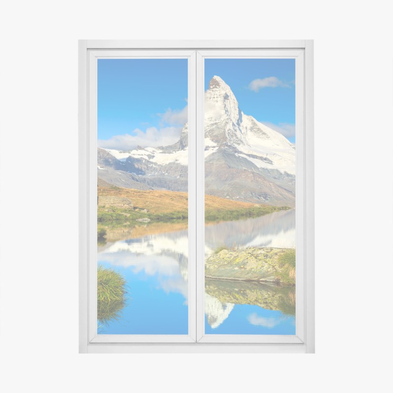 Fensteraufkleber monochrome frontalansicht eines privatjets – Wallnifity®