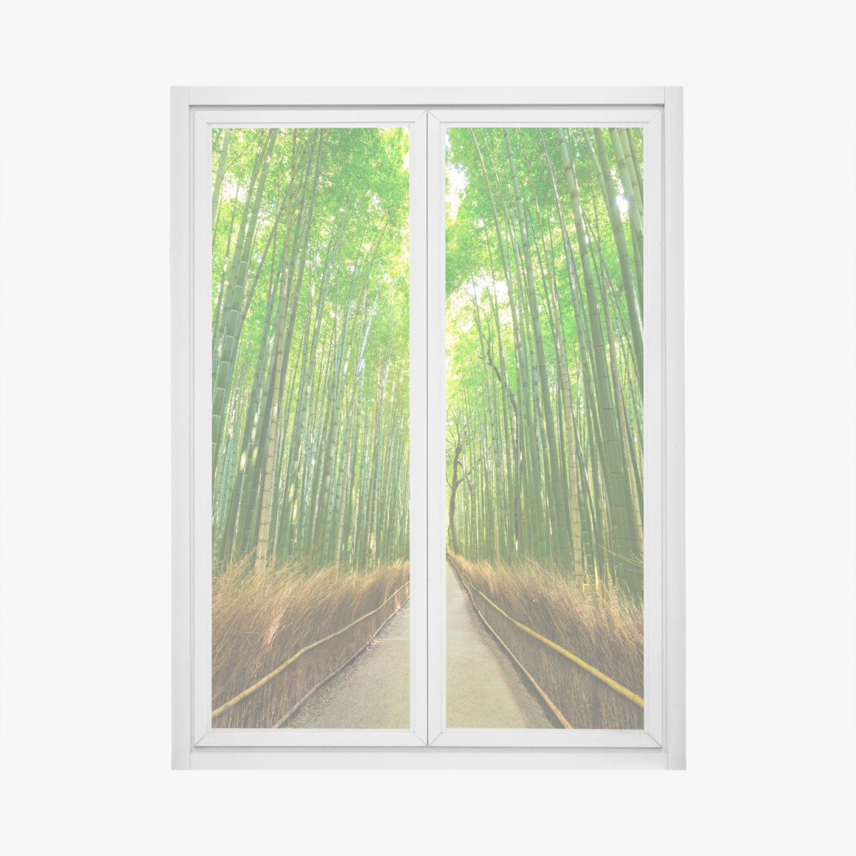 Fensteraufkleber ruhiger bambusweg in Kyoto – Wallnifity®