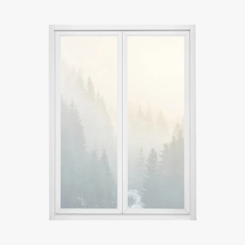 Fensteraufkleber luftige wolkenlandschaft im soften blau – Wallnifity®