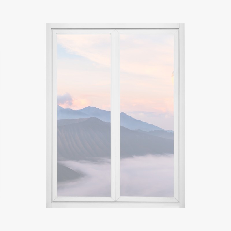 Fensteraufkleber monochrome frontalansicht eines privatjets – Wallnifity®