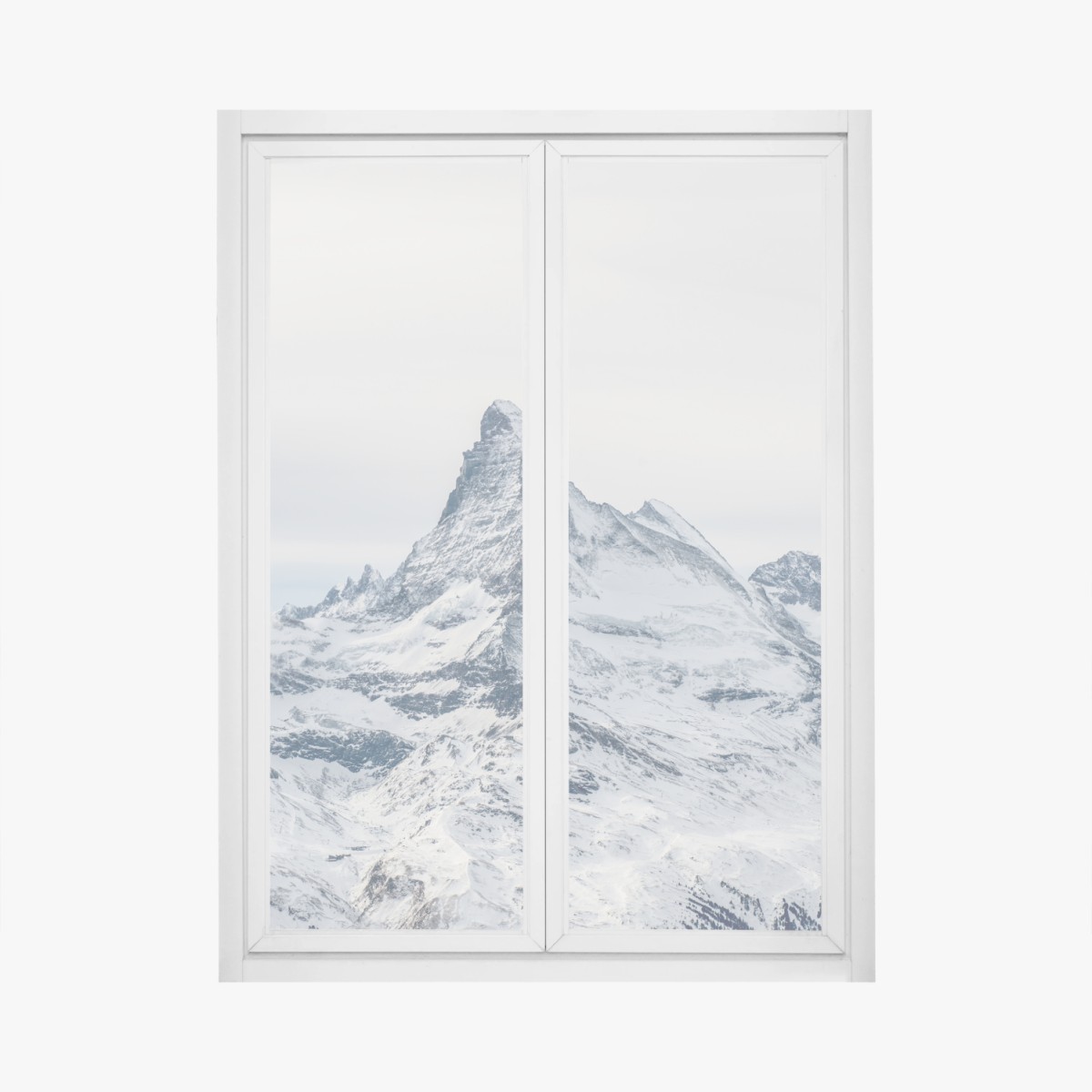 Fensteraufkleber majestätischer schneebedeckter berggipfel – Wallnifity® Fensteraufkleber majestätischer schneebedeckter berggipfel – Wallnifity®