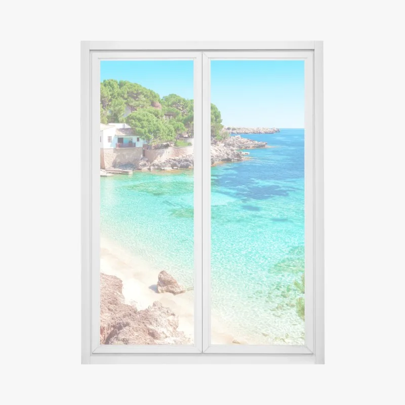 Fensteraufkleber zartes pastell botanikmuster – Wallnifity®