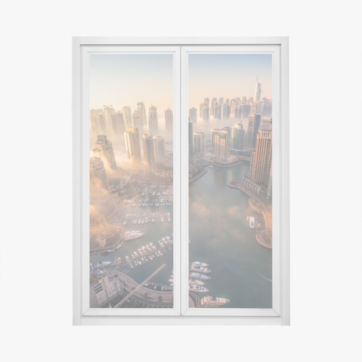 Fensteraufkleber Dubai marina sonnenuntergang – Wallnifity® Fensteraufkleber Dubai marina sonnenuntergang – Wallnifity®