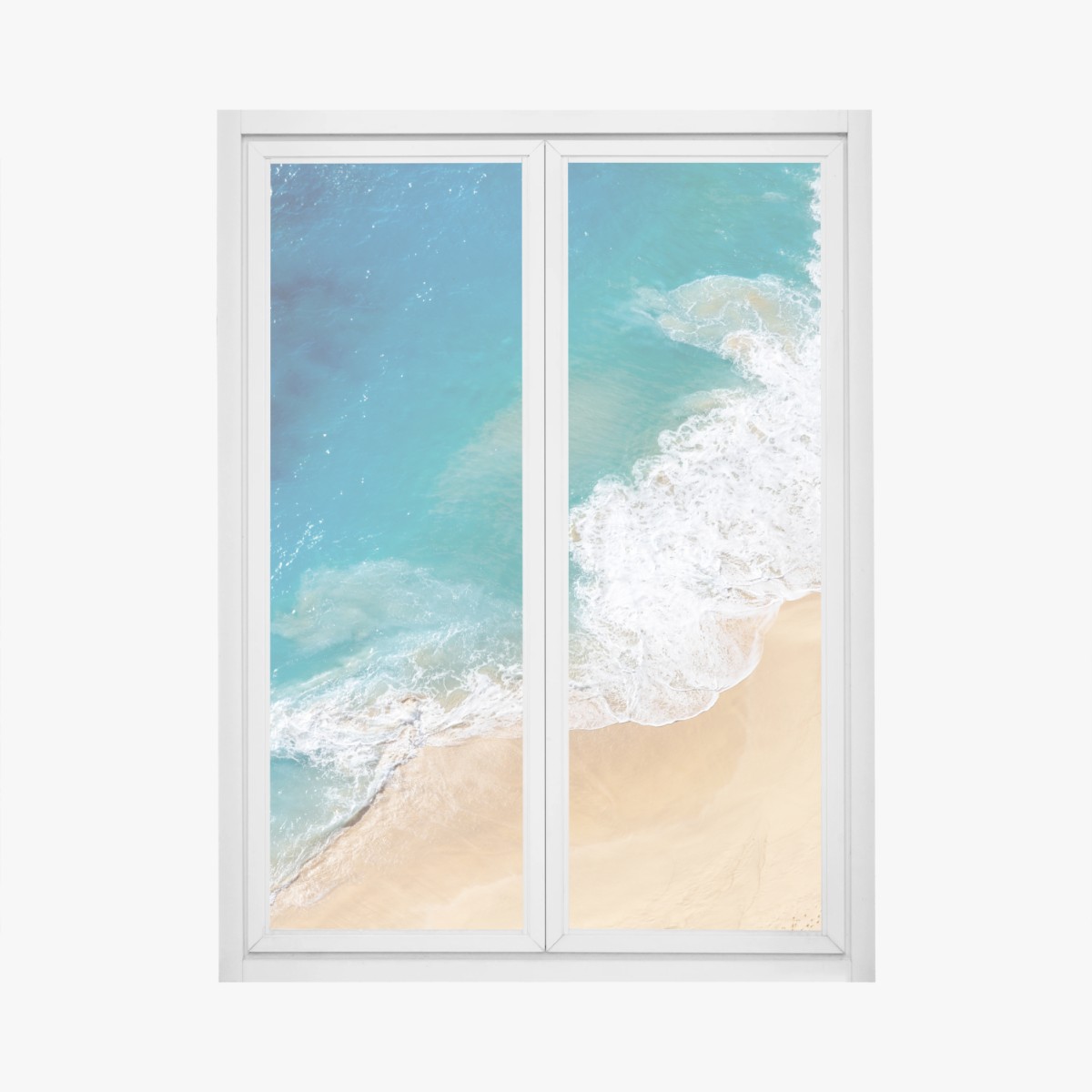 Fensteraufkleber luftaufnahme türkisfarbener strand – Wallnifity® Fensteraufkleber luftaufnahme türkisfarbener strand – Wallnifity®