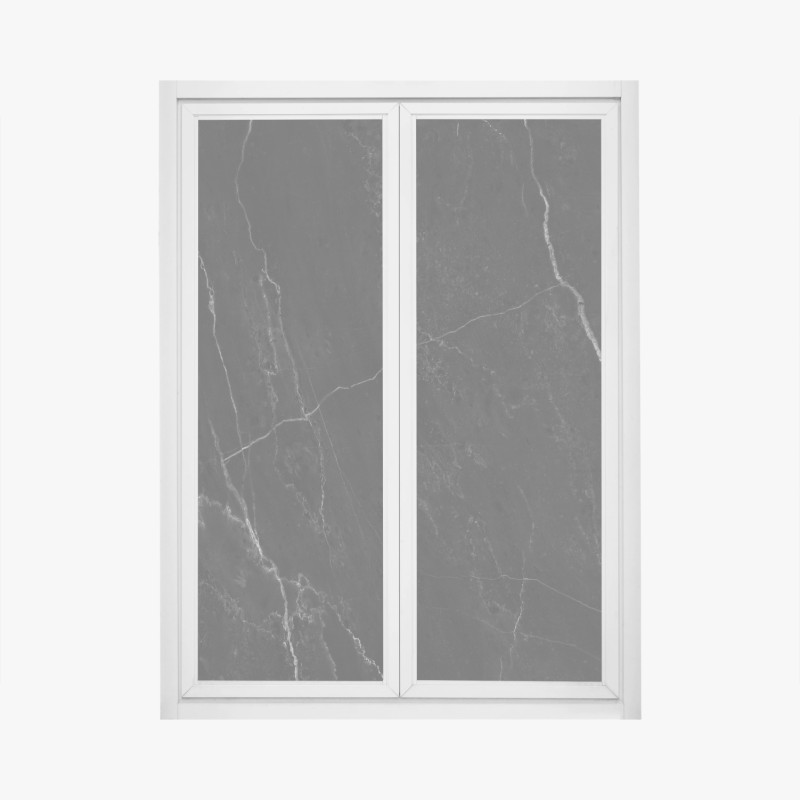 Fensteraufkleber türkis-korall abstrakte komposition – Wallnifity®