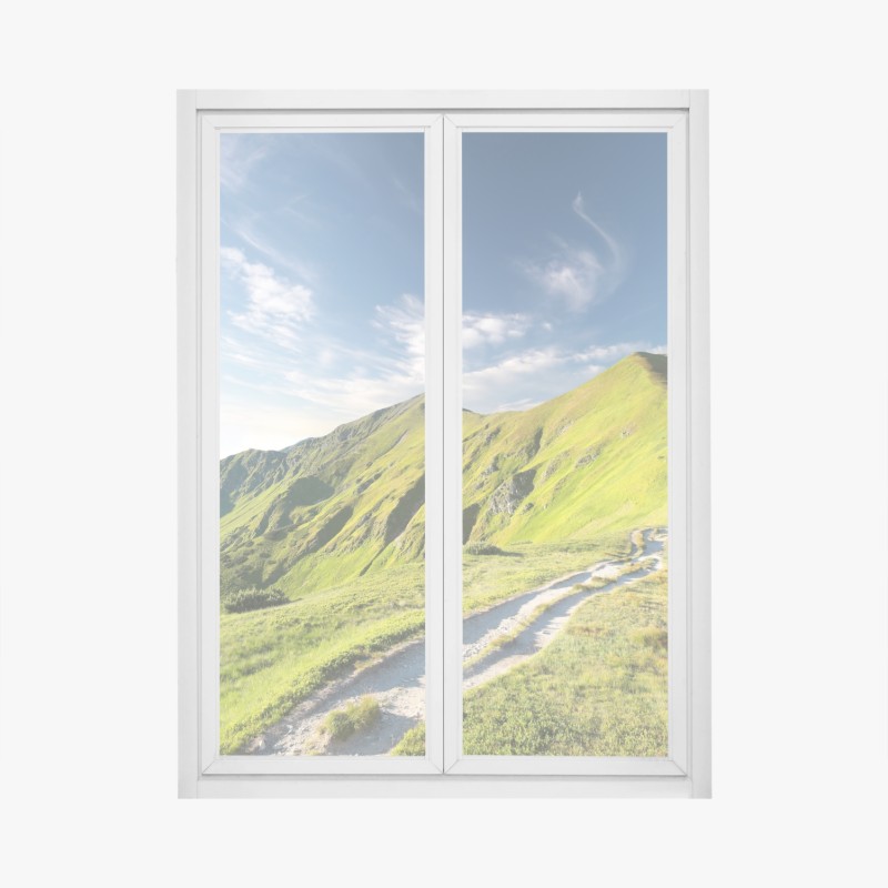 Fensteraufkleber vintage rosa blumenmuster auf tiefgrün – Wallnifity®