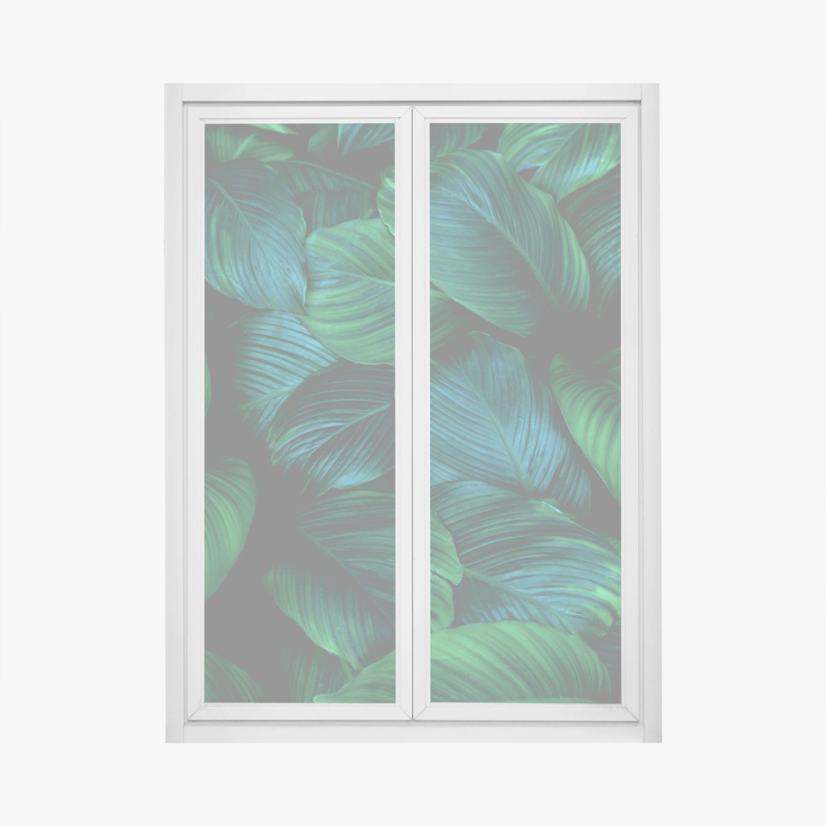 Fensteraufkleber üppige tropische blätter – Wallnifity®