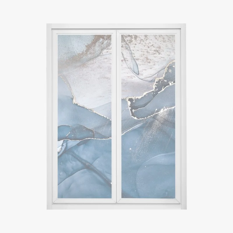 Fensteraufkleber tiefblauer marmor abstrakt
