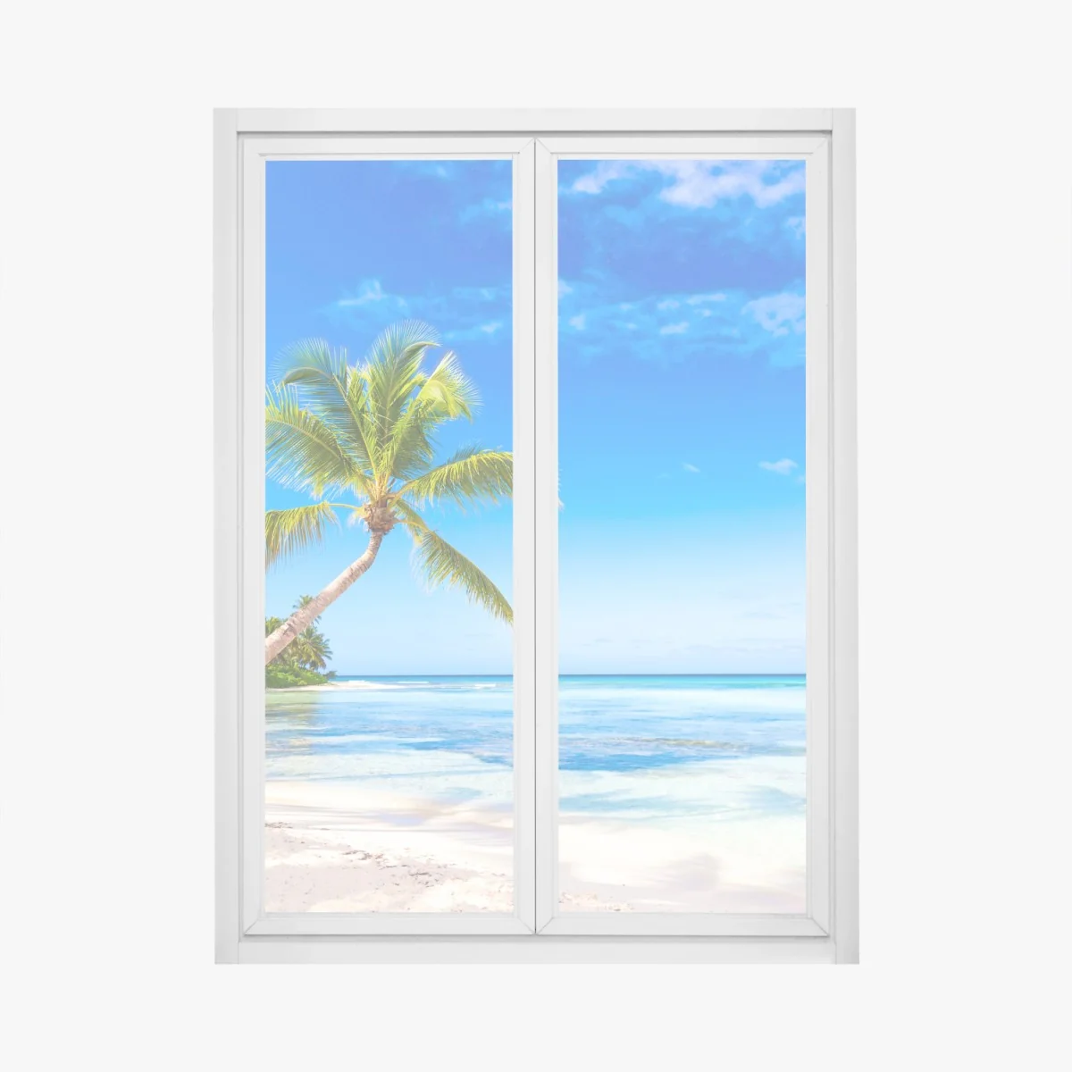 Fensteraufkleber tropischer palmenstrand – Wallnifity® Fensteraufkleber tropischer palmenstrand – Wallnifity®