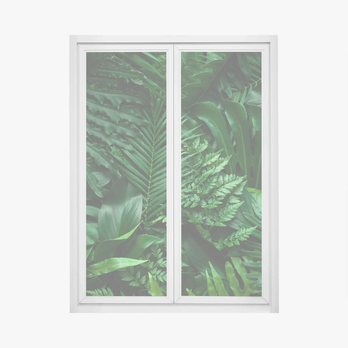 Fensteraufkleber üppige tropische blätter – Wallnifity® Fensteraufkleber üppige tropische blätter – Wallnifity®