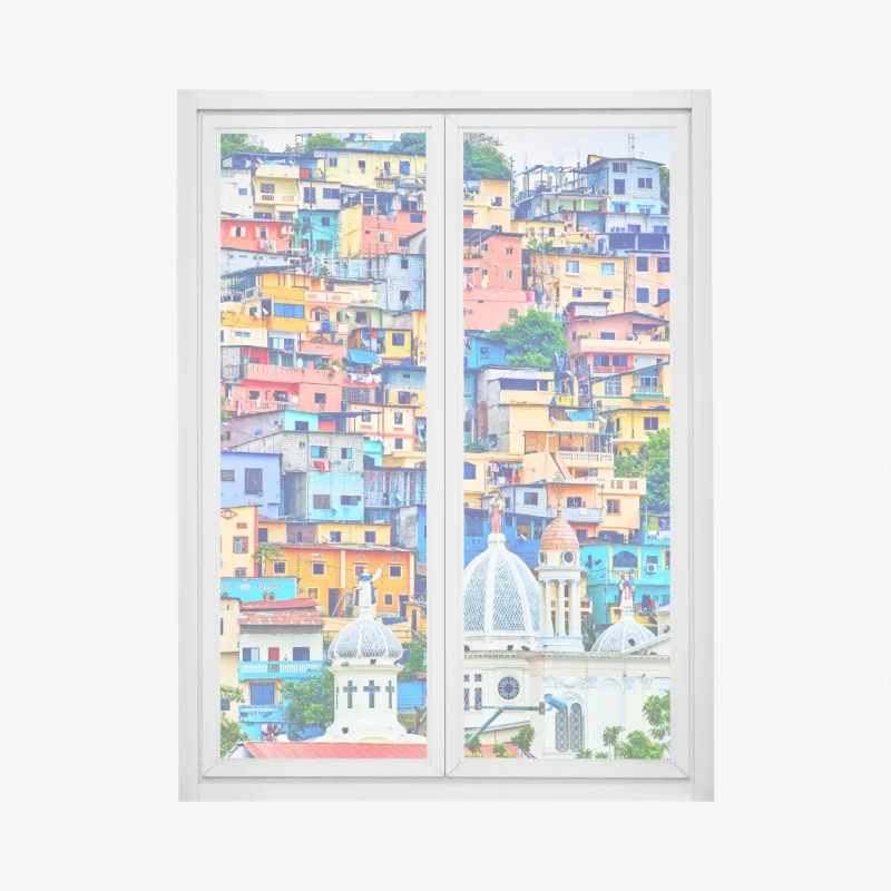 Fensteraufkleber türkis abstrakte ölstruktur – Wallnifity®