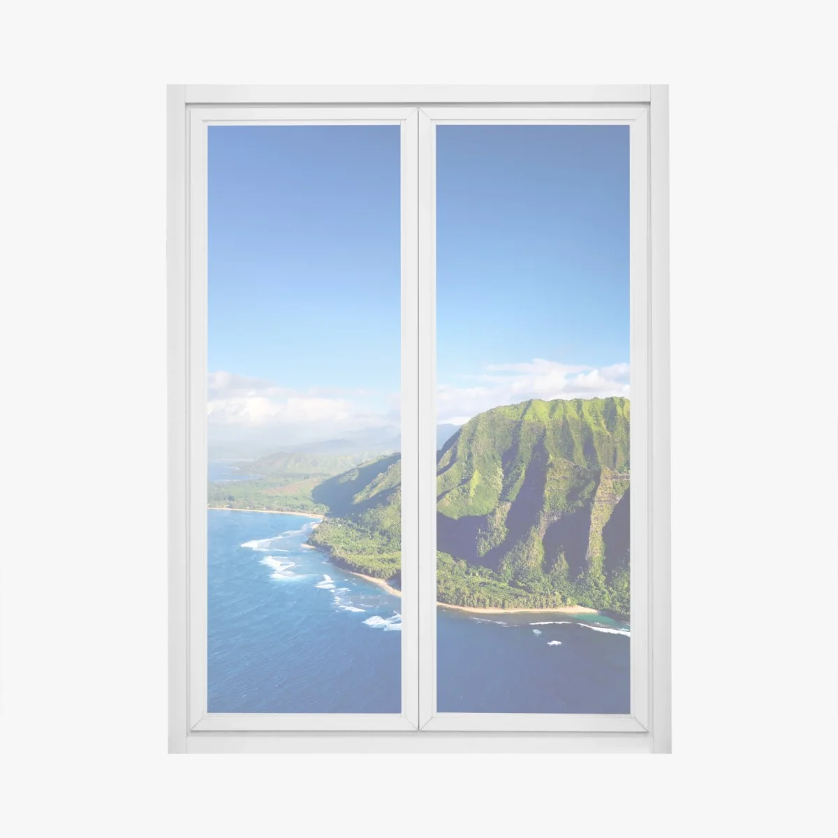 Fensteraufkleber majestätische küstenklippen über türkisfarbenem meer – Wallnifity® Fensteraufkleber majestätische küstenklippen über türkisfarbenem meer – Wallnifity®