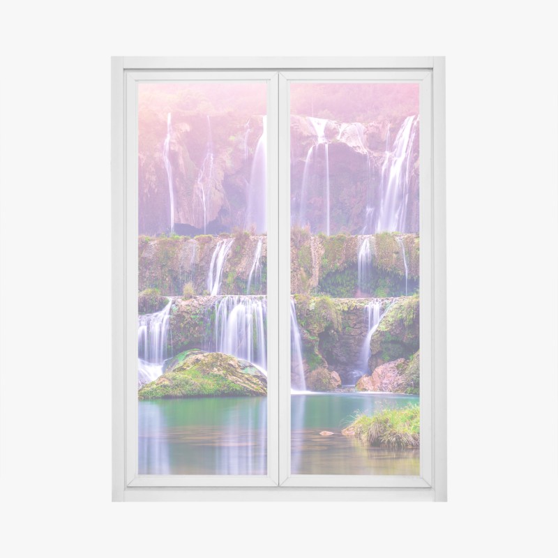 Fensteraufkleber friedlicher wasserfall Jiulong in Luoping, China – Wallnifity® Fensteraufkleber friedlicher wasserfall Jiulong in Luoping, China – Wallnifity®