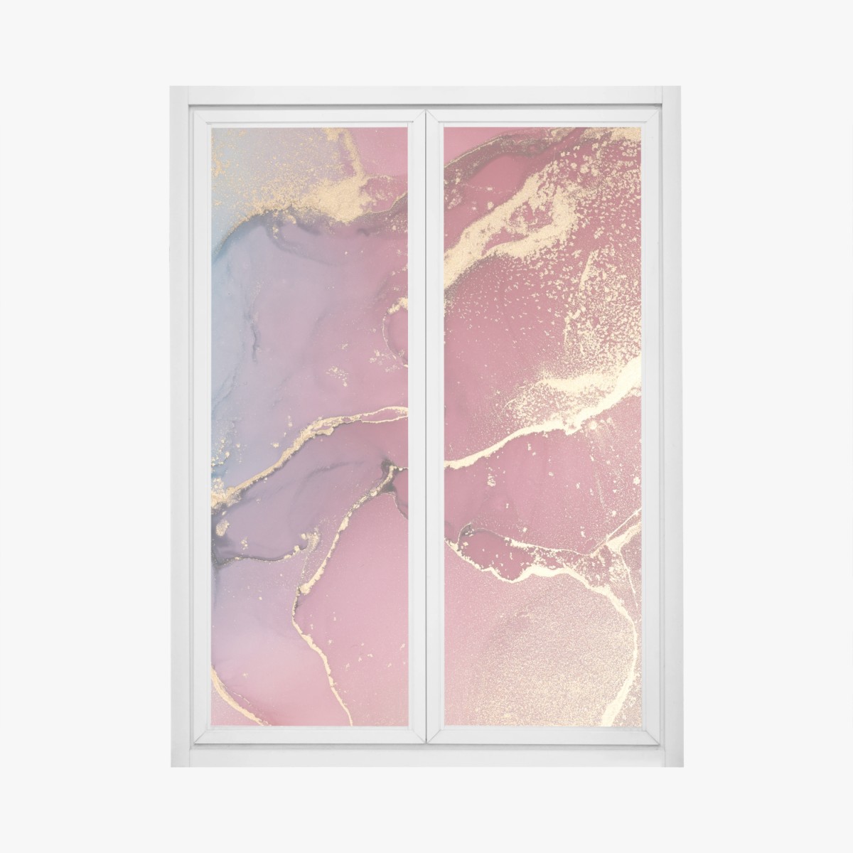 Fensteraufkleber abstraktes marmoriertes bild in türkis und lila mit gold – Wallnifity® Fensteraufkleber abstraktes marmoriertes bild in türkis und lila mit gold – Wallnifity®