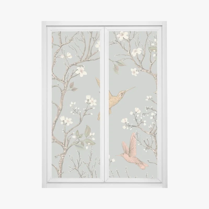Fensteraufkleber zarte pastellblumen in aquarell – Wallnifity®