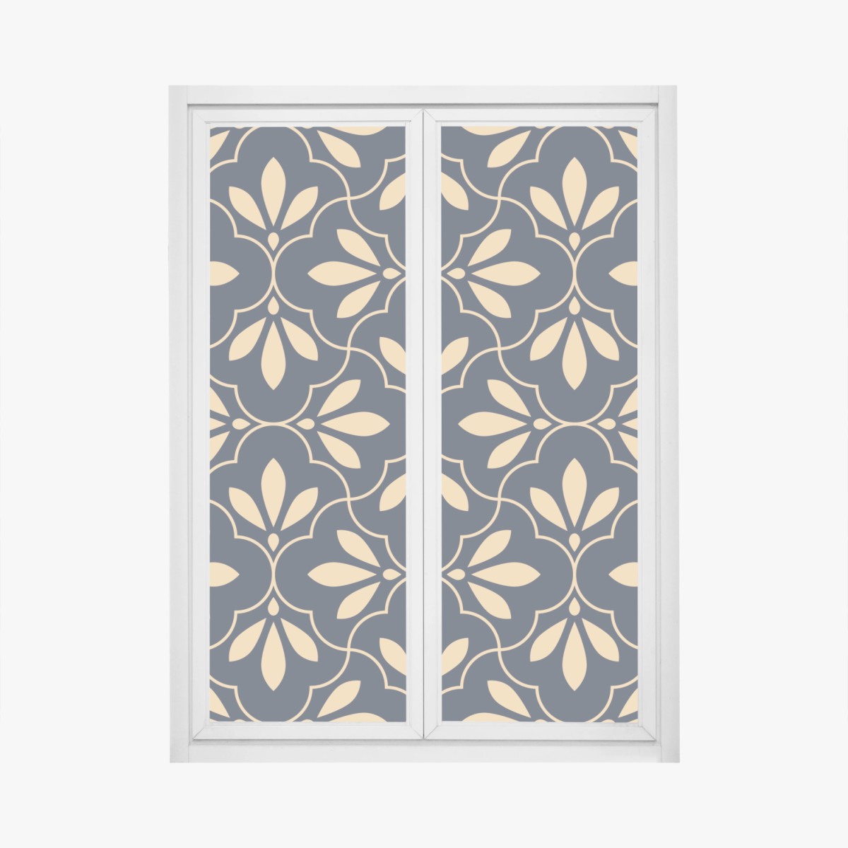 Fensteraufkleber marineblau-beige ornament – Wallnifity® Fensteraufkleber marineblau-beige ornament – Wallnifity®