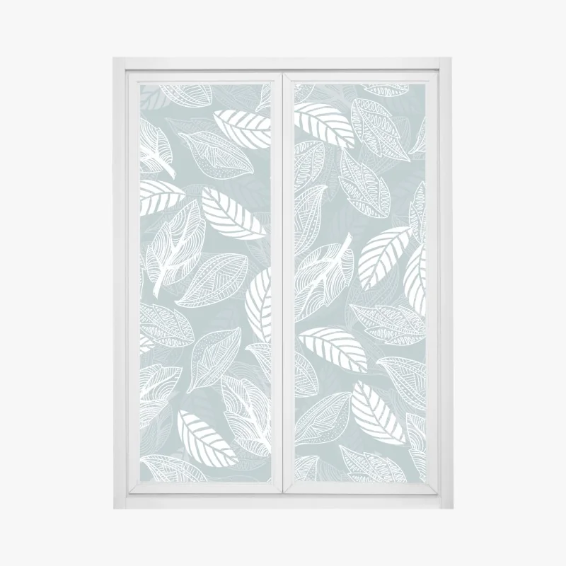 Fensteraufkleber eukalyptus aquarellblätter auf dunklem hintergrund – Wallnifity®