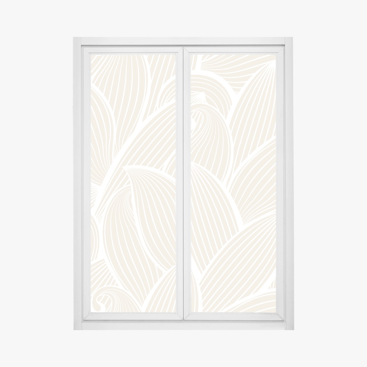 Fensteraufkleber zartes beige botanisches muster – Wallnifity® Fensteraufkleber zartes beige botanisches muster – Wallnifity®